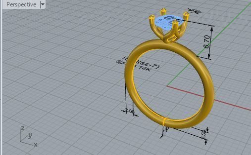 Diamond ring 1840 3D Print model 3D print model_7