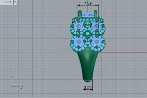9-Stone Diamond ring 1842 3D print model 3D print model_6