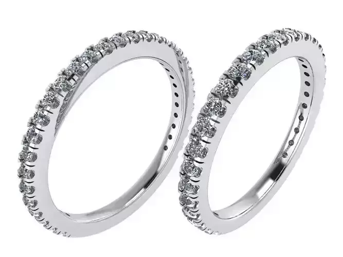 2-Row Diamond ring 1844 3D print model