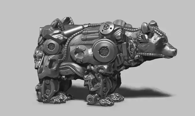 bear robot a01 3d print model 3D print model