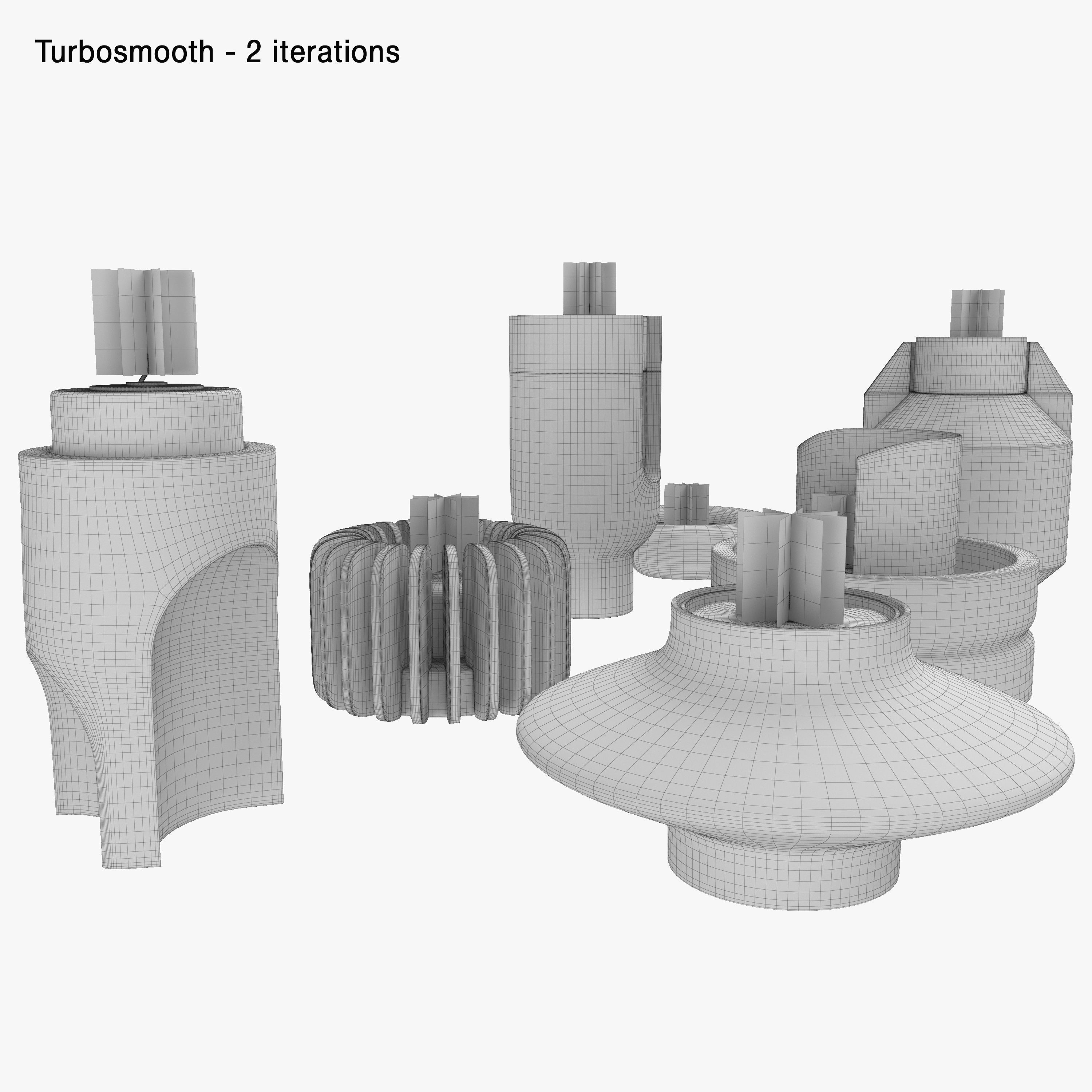 oOumm Candle Holders Decor Set 3D model_14