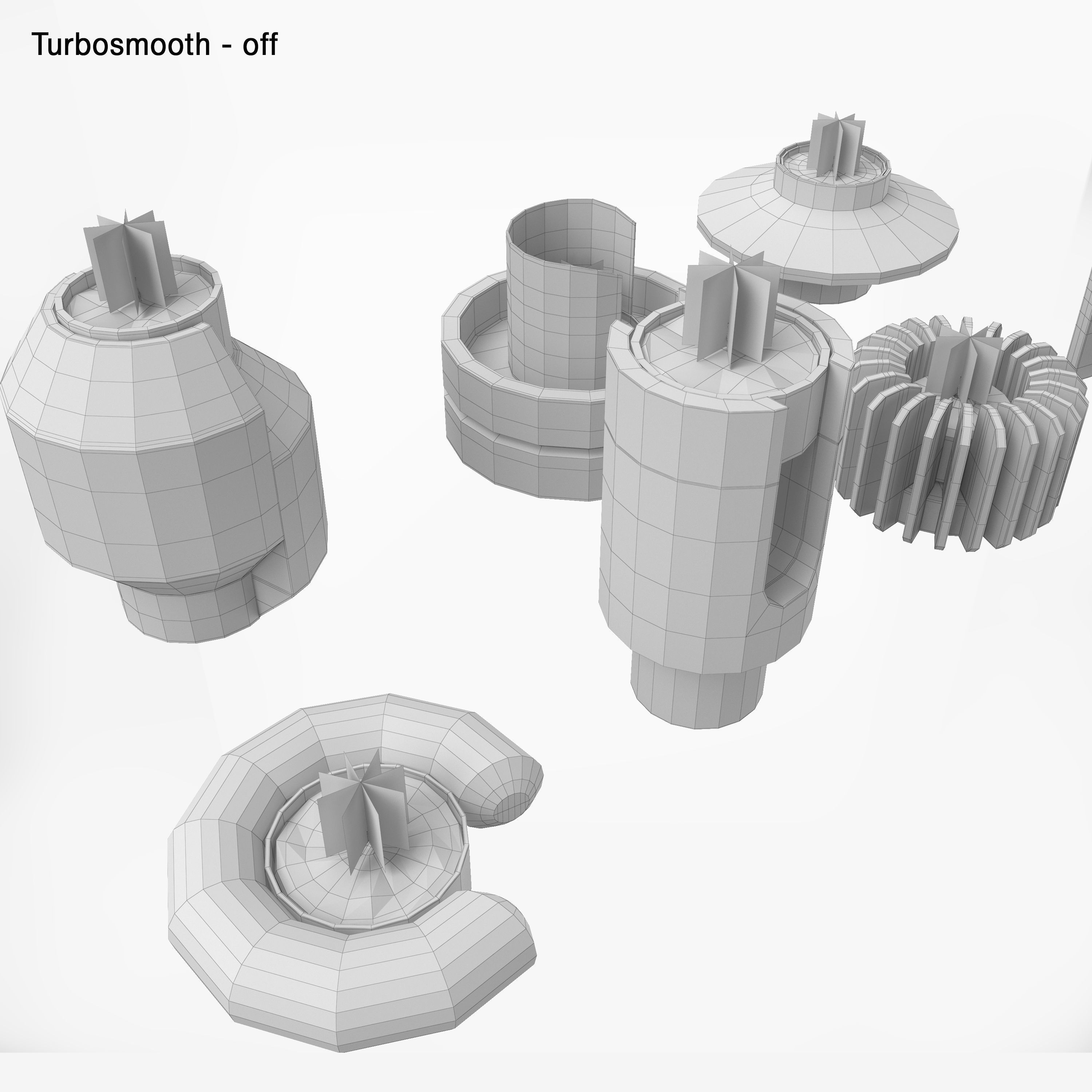 oOumm Candle Holders Decor Set 3D model_11