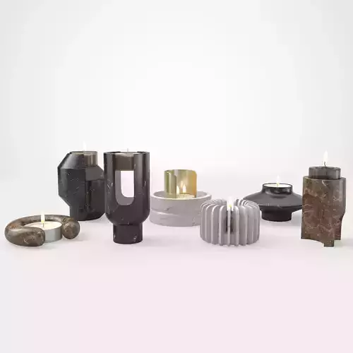 oOumm Candle Holders Decor Set