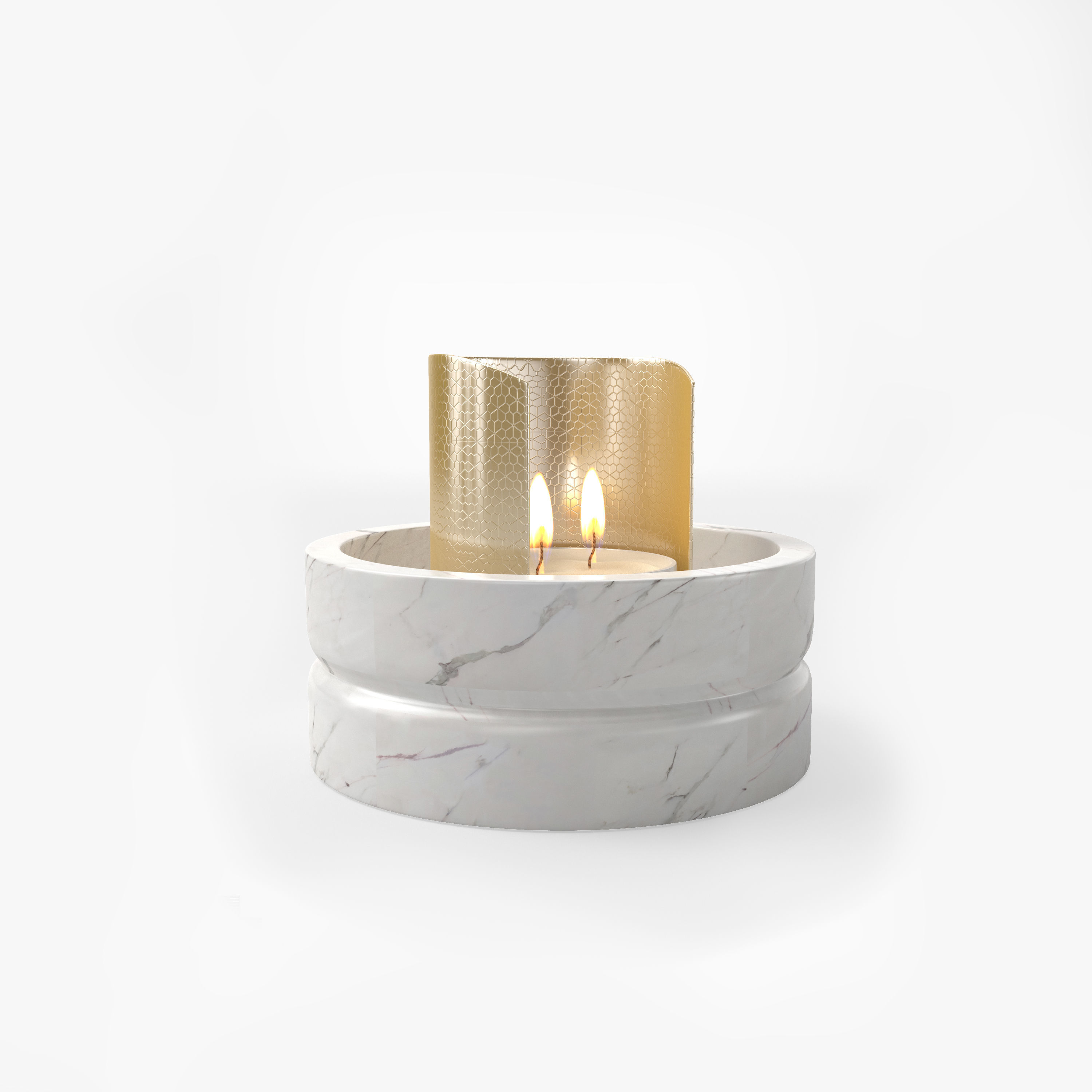oOumm Candle Holders Decor Set 3D model_7
