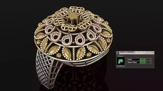 Katak Gold Ring - 3D Print File