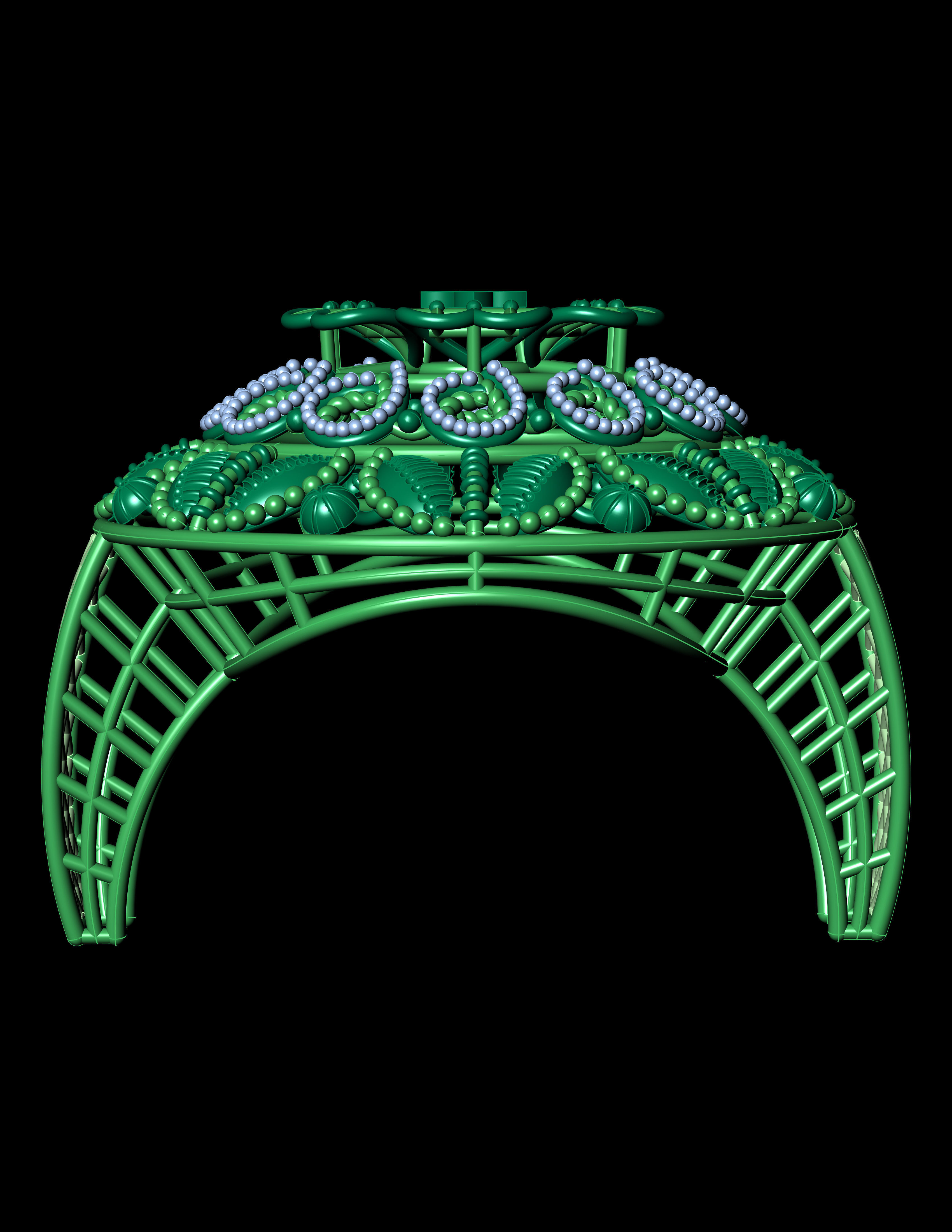 Katak Gold Ring - 3D Print File 3D print model_1