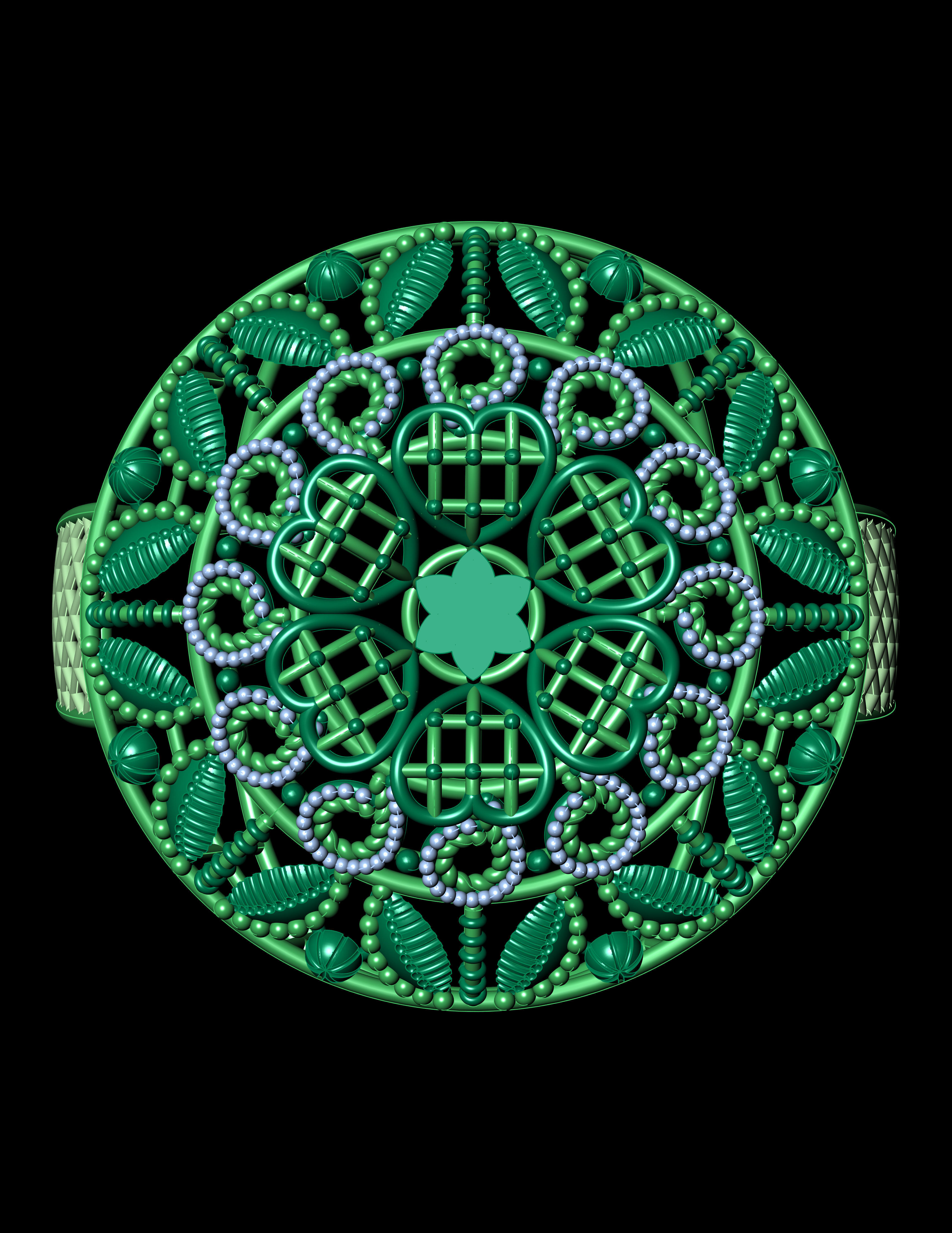 Katak Gold Ring - 3D Print File 3D print model_4