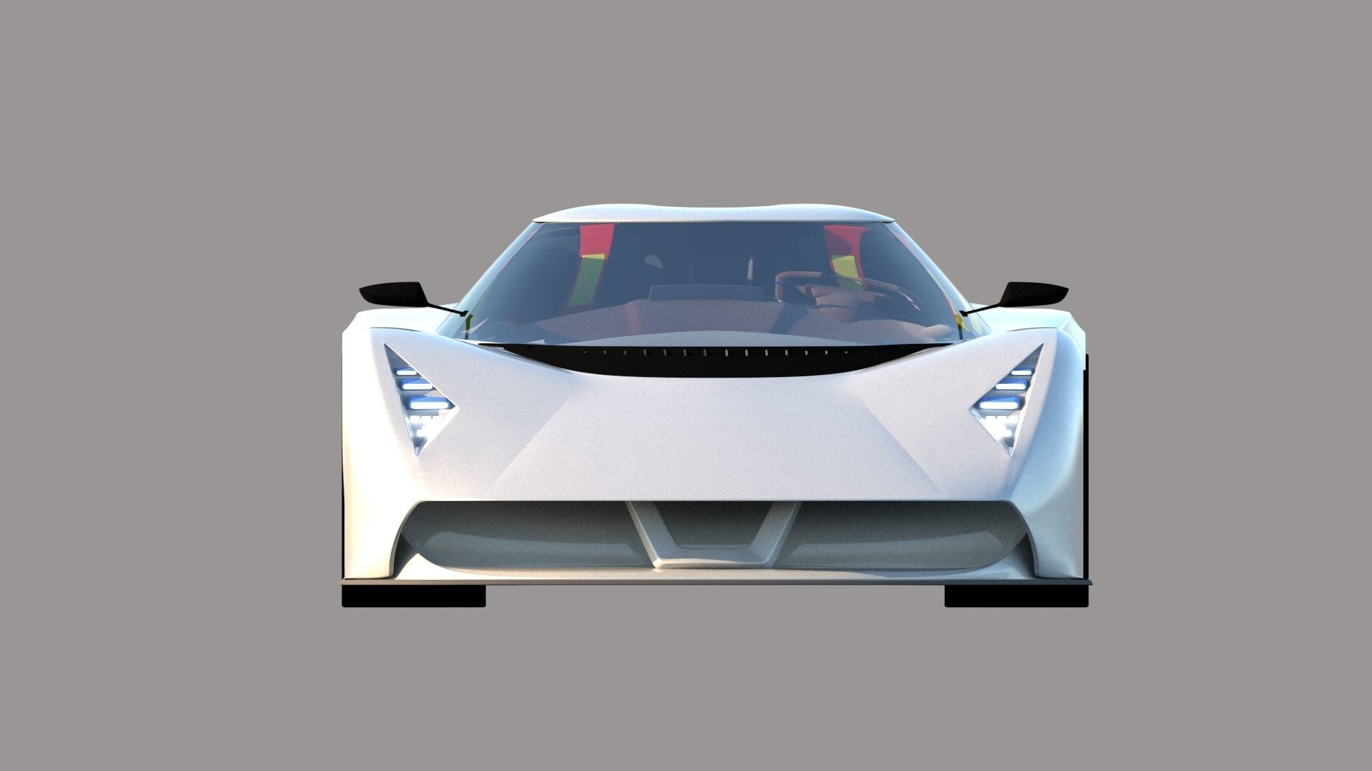 Alpha A99R OSS EV Supersport Car Model Low-poly 3D model_3