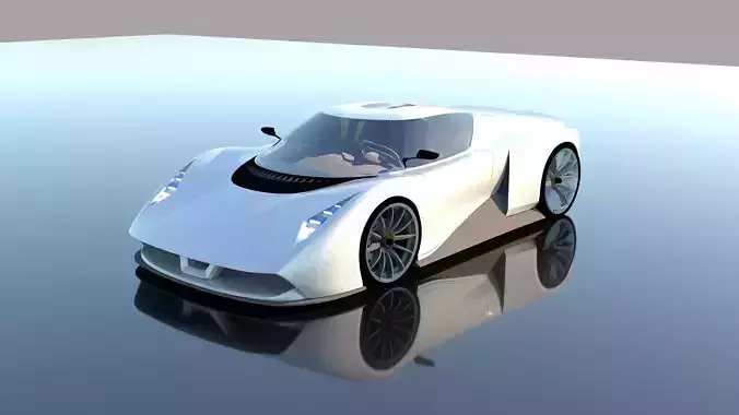 Alpha A99R OSS EV Supersport Car Model