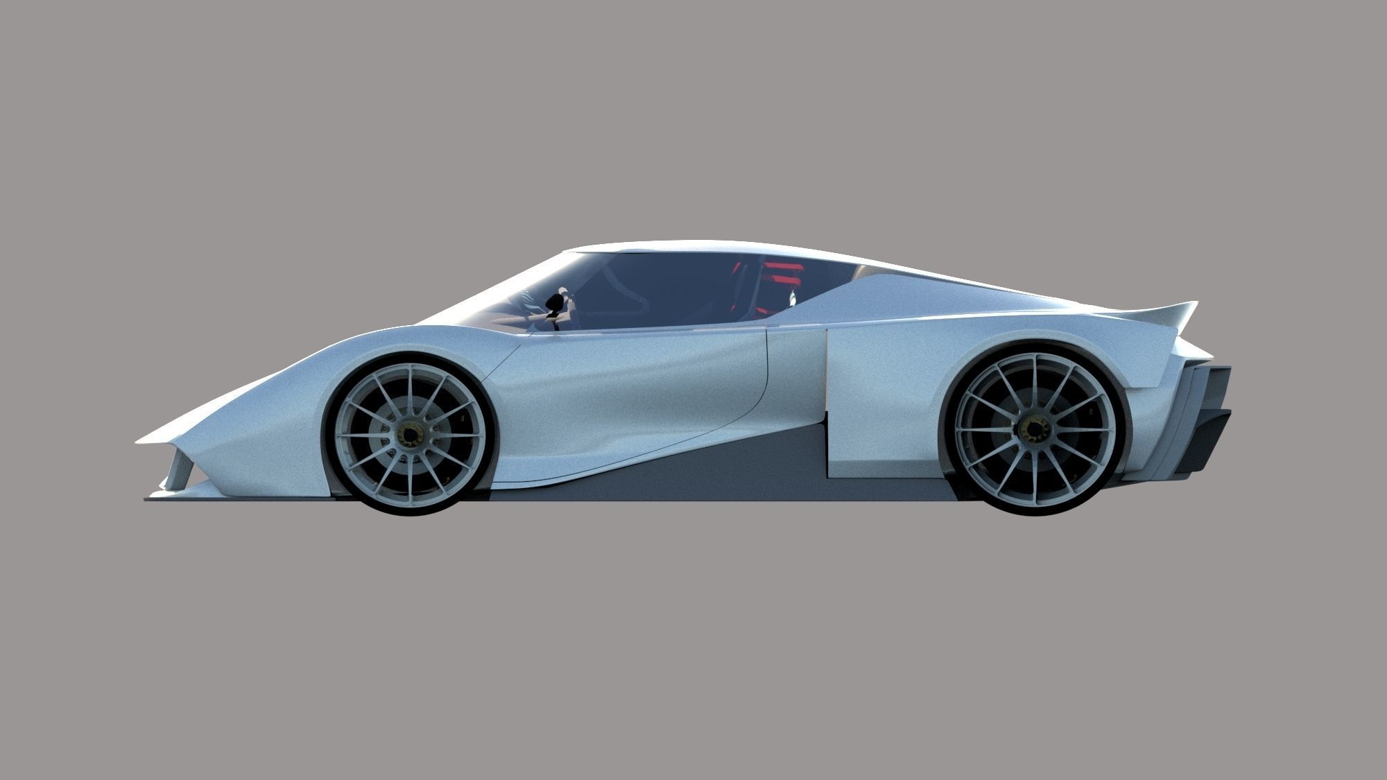Alpha A99R OSS EV Supersport Car Model Low-poly 3D model_2