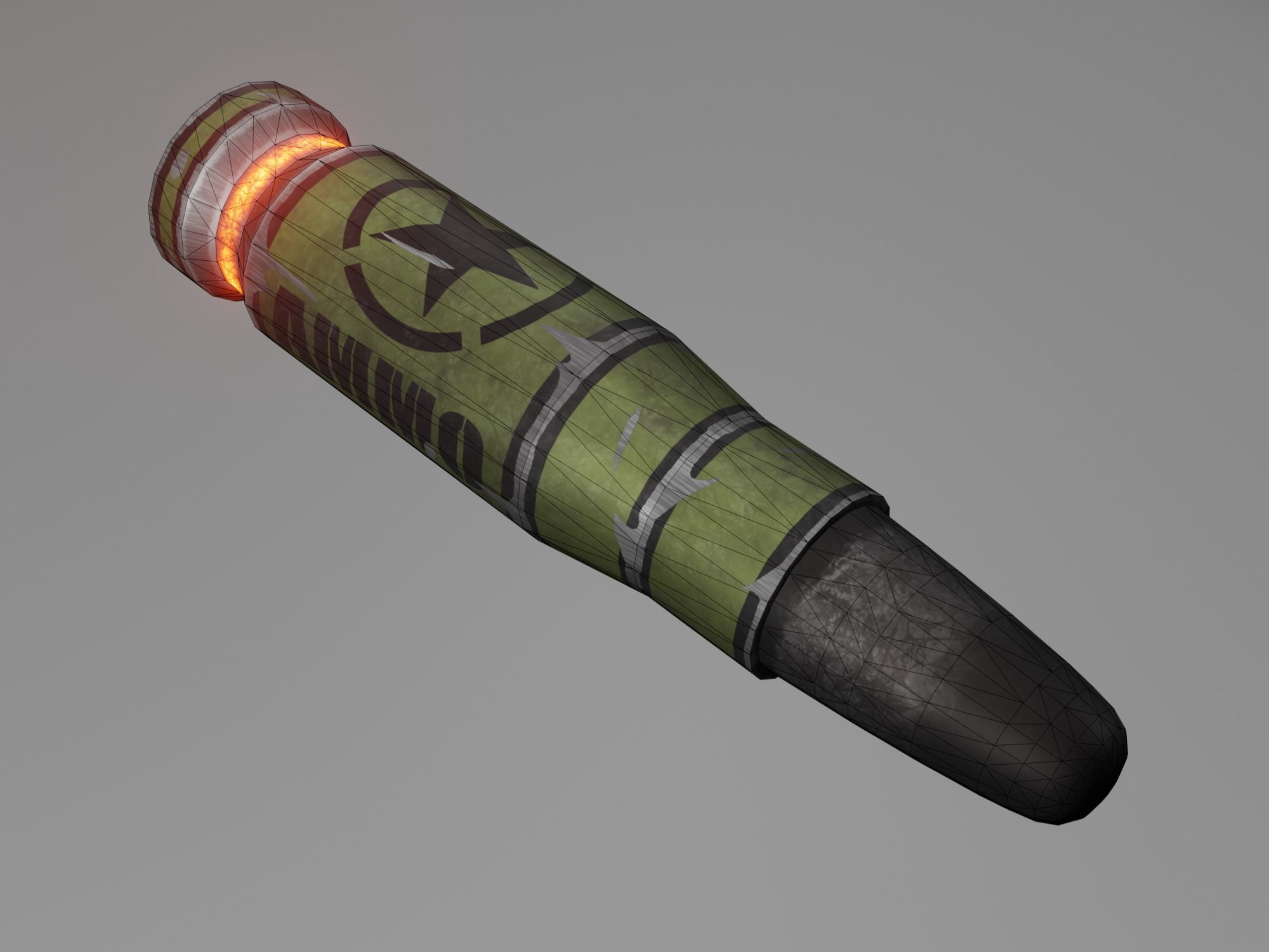 Sci-fi assault rifle Low-poly 3D model_19