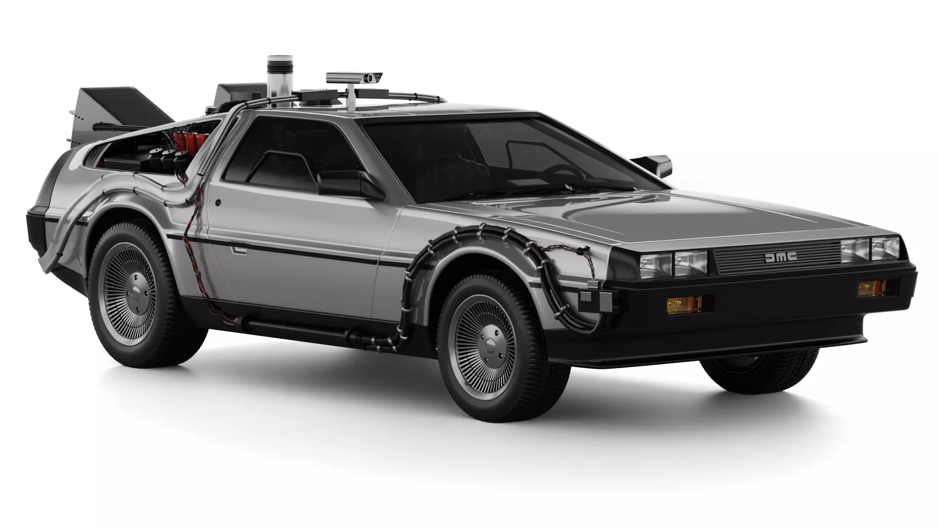 DeLorean back to the future 3D model