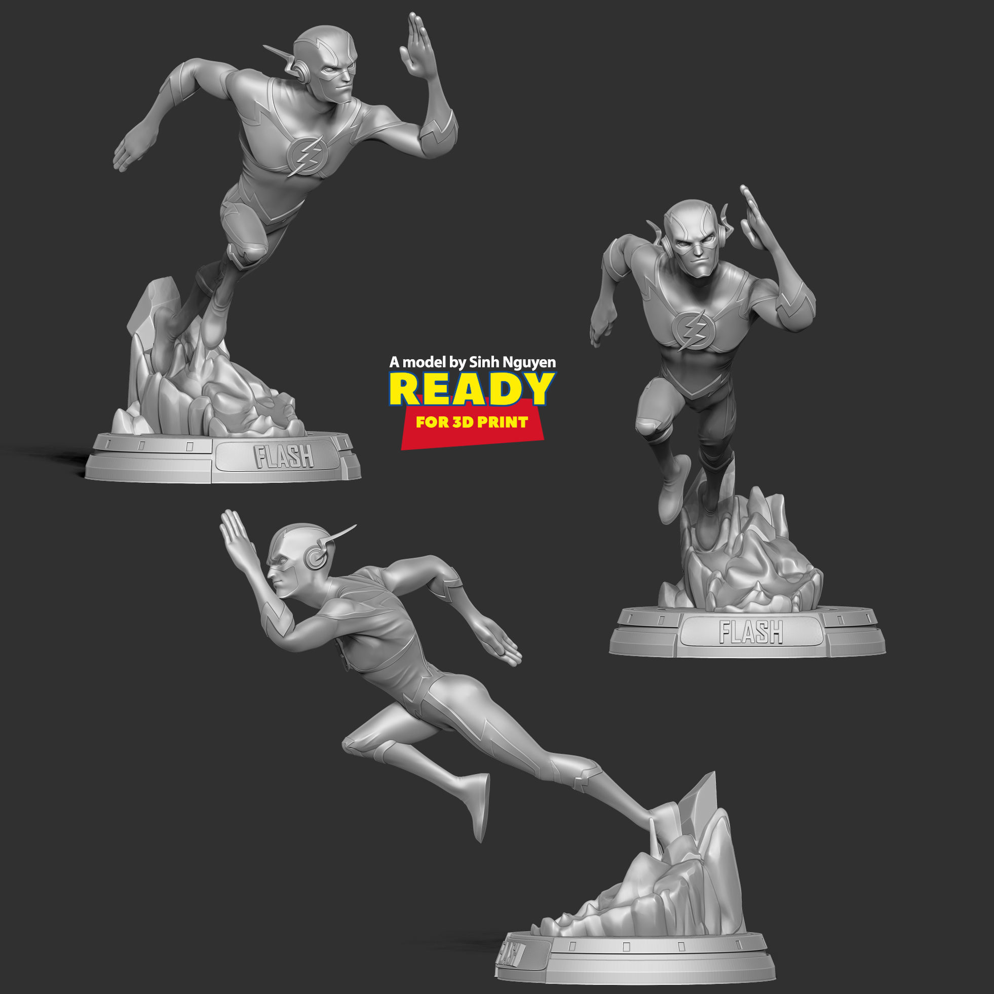 Flash stylized 3D model 3D printable | CGTrader