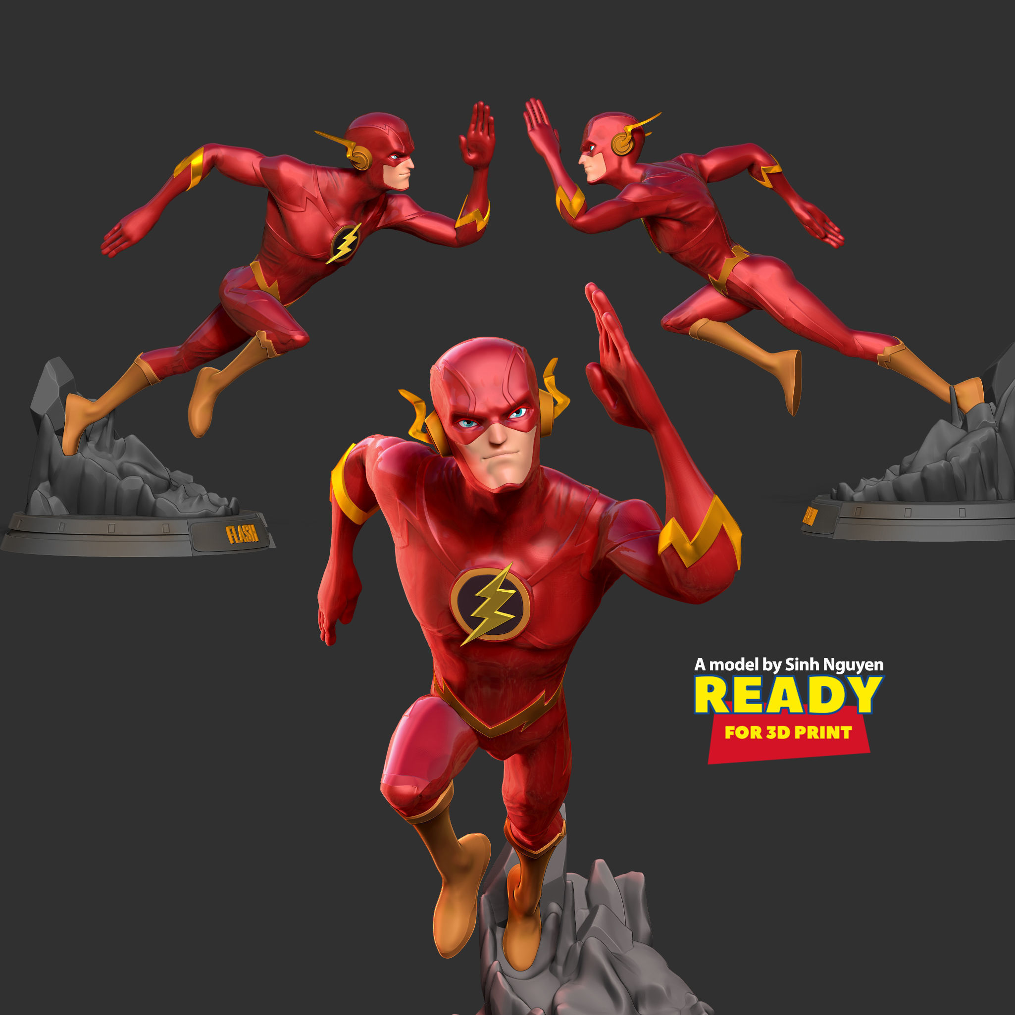 Flash stylized 3D model 3D printable | CGTrader