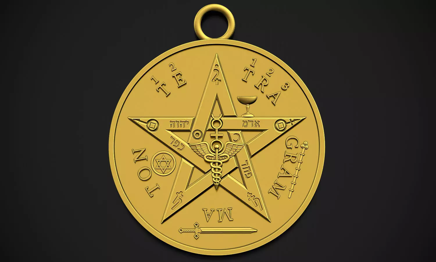 Tetragrammaton and VENUS Talisman 3D print model_0