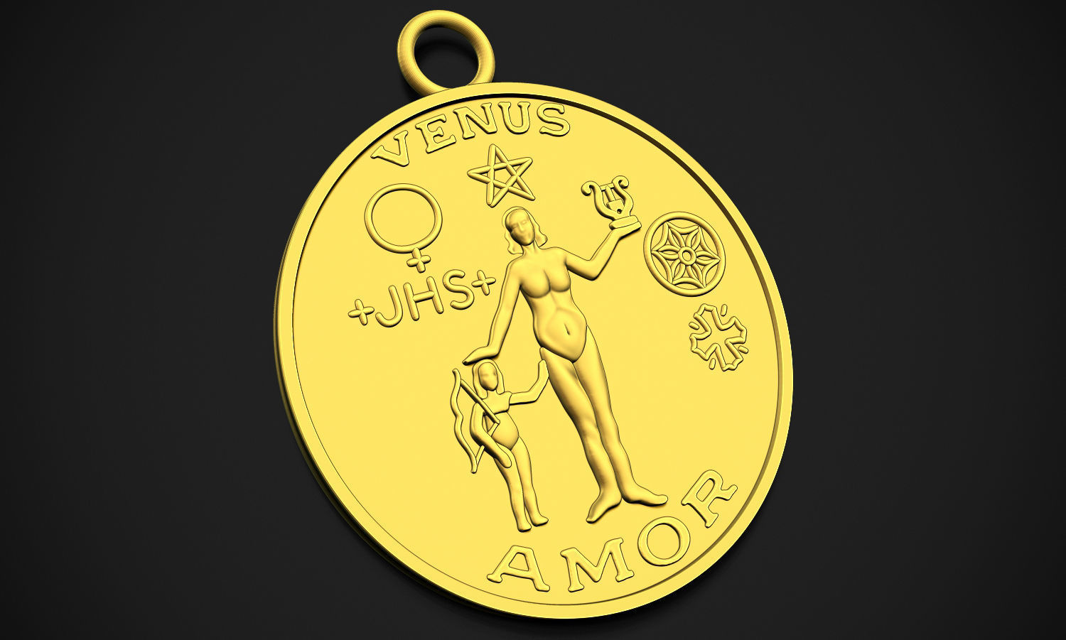 Tetragrammaton and VENUS Talisman 3D print model_8