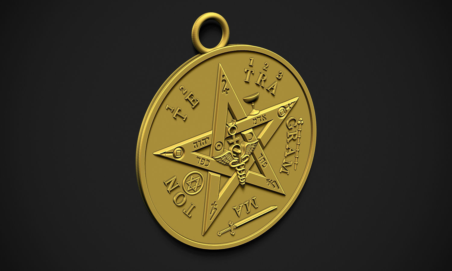 Tetragrammaton and VENUS Talisman 3D print model_2