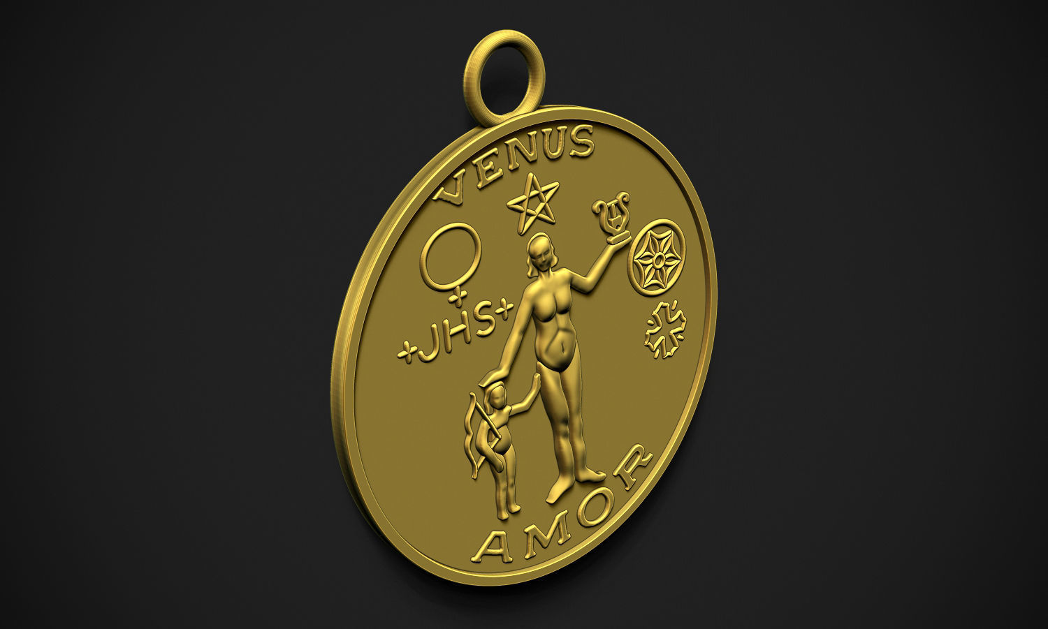 Tetragrammaton and VENUS Talisman 3D print model_7