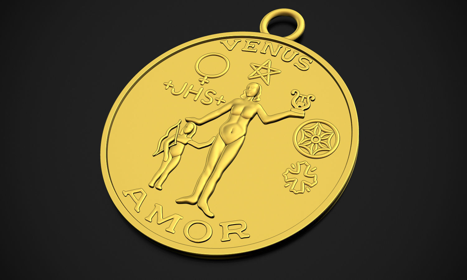 Tetragrammaton and VENUS Talisman 3D print model_6