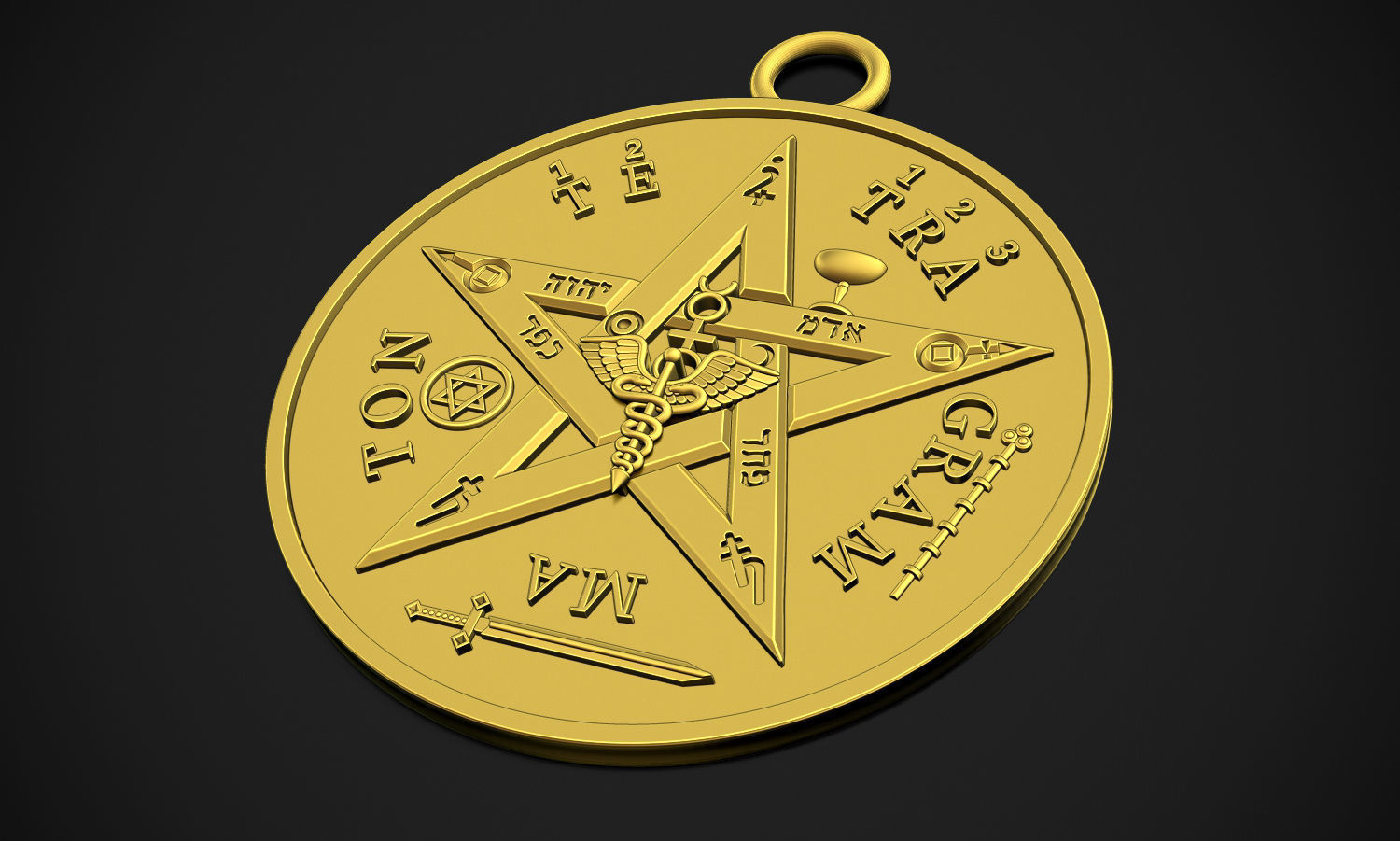Tetragrammaton and VENUS Talisman 3D print model_3