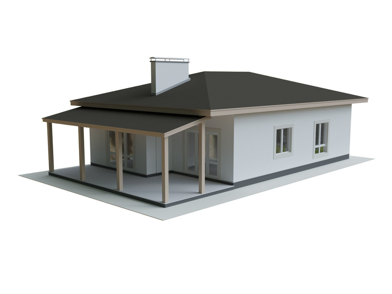 Cottage Houses- 12 Pack Low-poly part 2 3D model_6