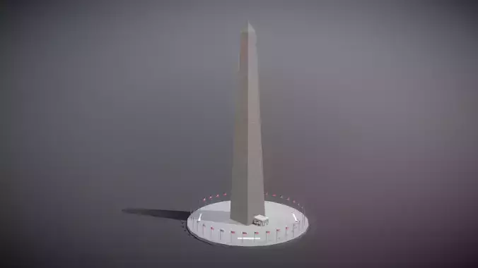 Washington Monument Low-poly 3D model