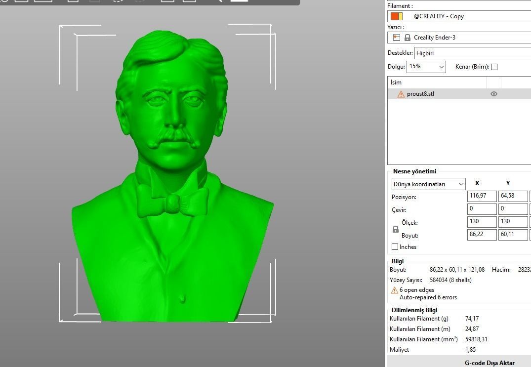 Marcel Proust 3D print model_19