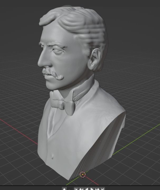 Marcel Proust 3D print model_11