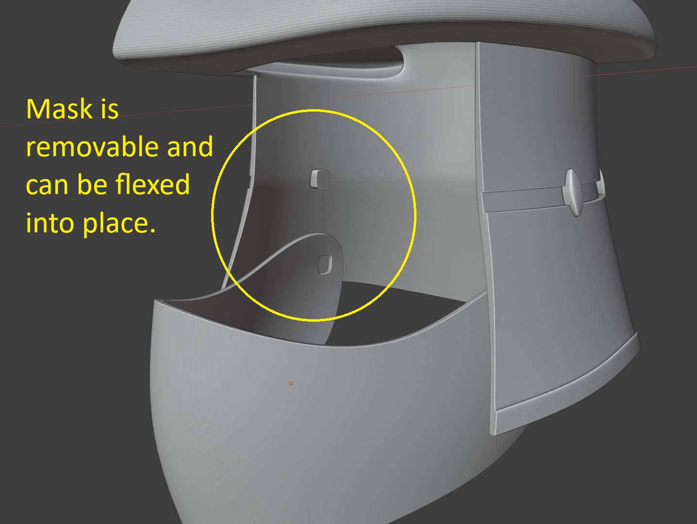 Shredder Helmet STL - Includes removable mask 3D print model_1