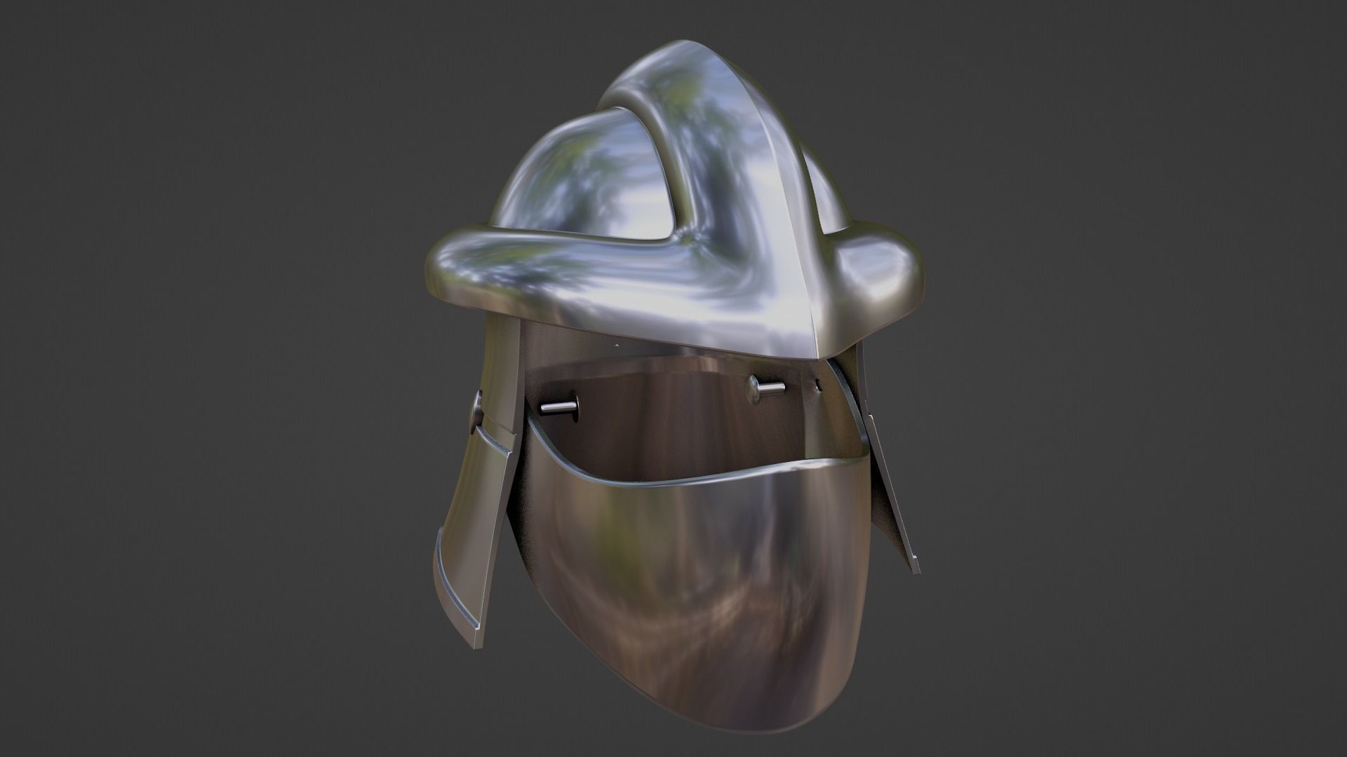 Shredder Helmet STL - Includes removable mask 3D print model_2