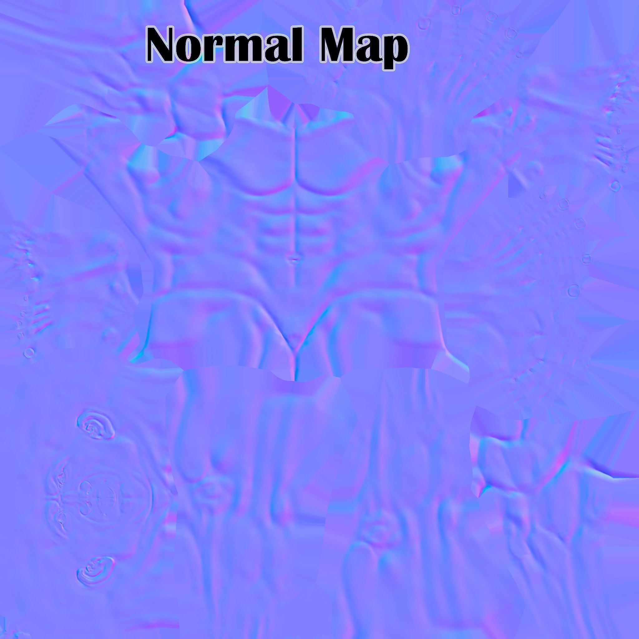 Base mesh male body Low-poly 3D model_19