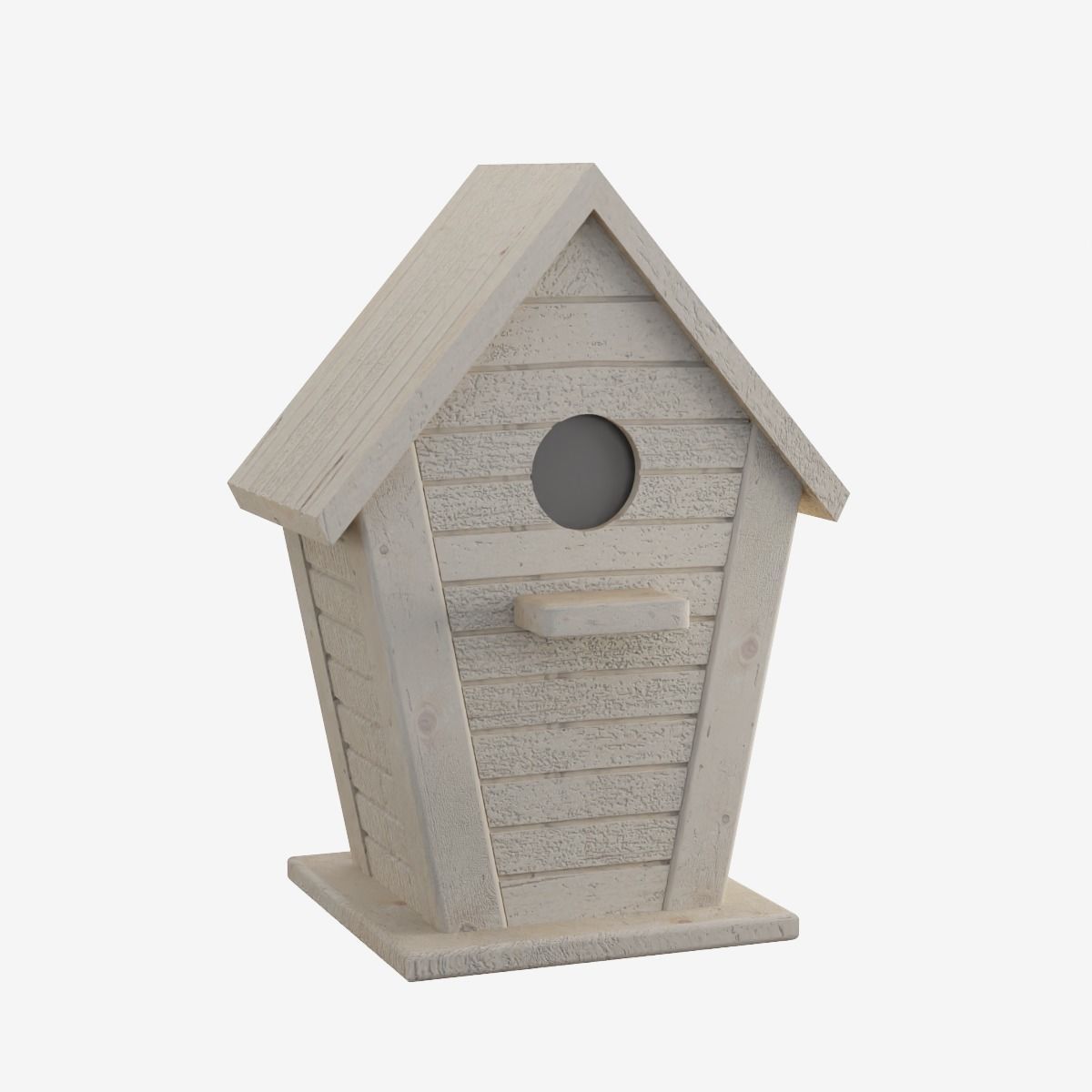 Wooden Birdhouse 02 Low-poly 3D model_2