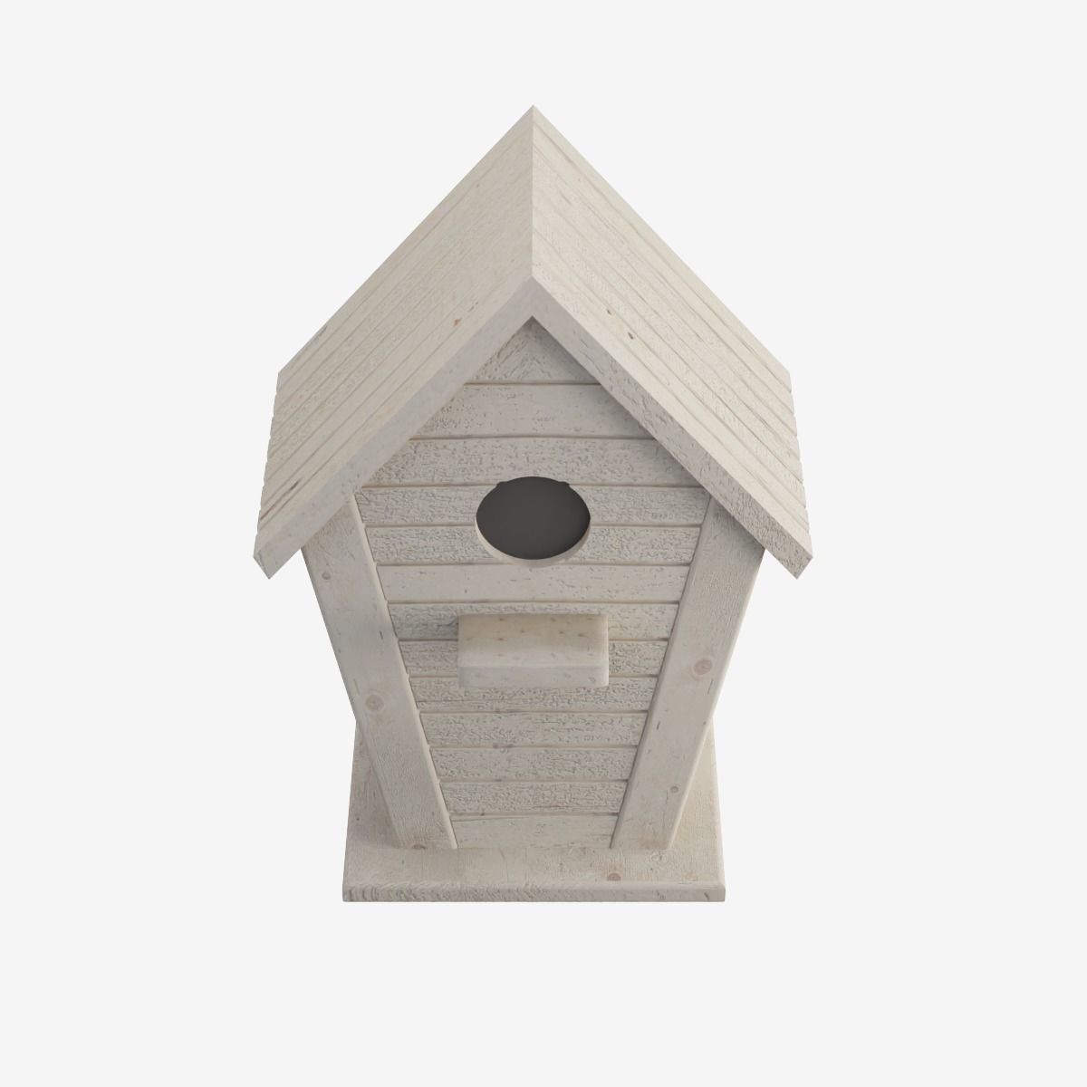 Wooden Birdhouse 02 Low-poly 3D model_10