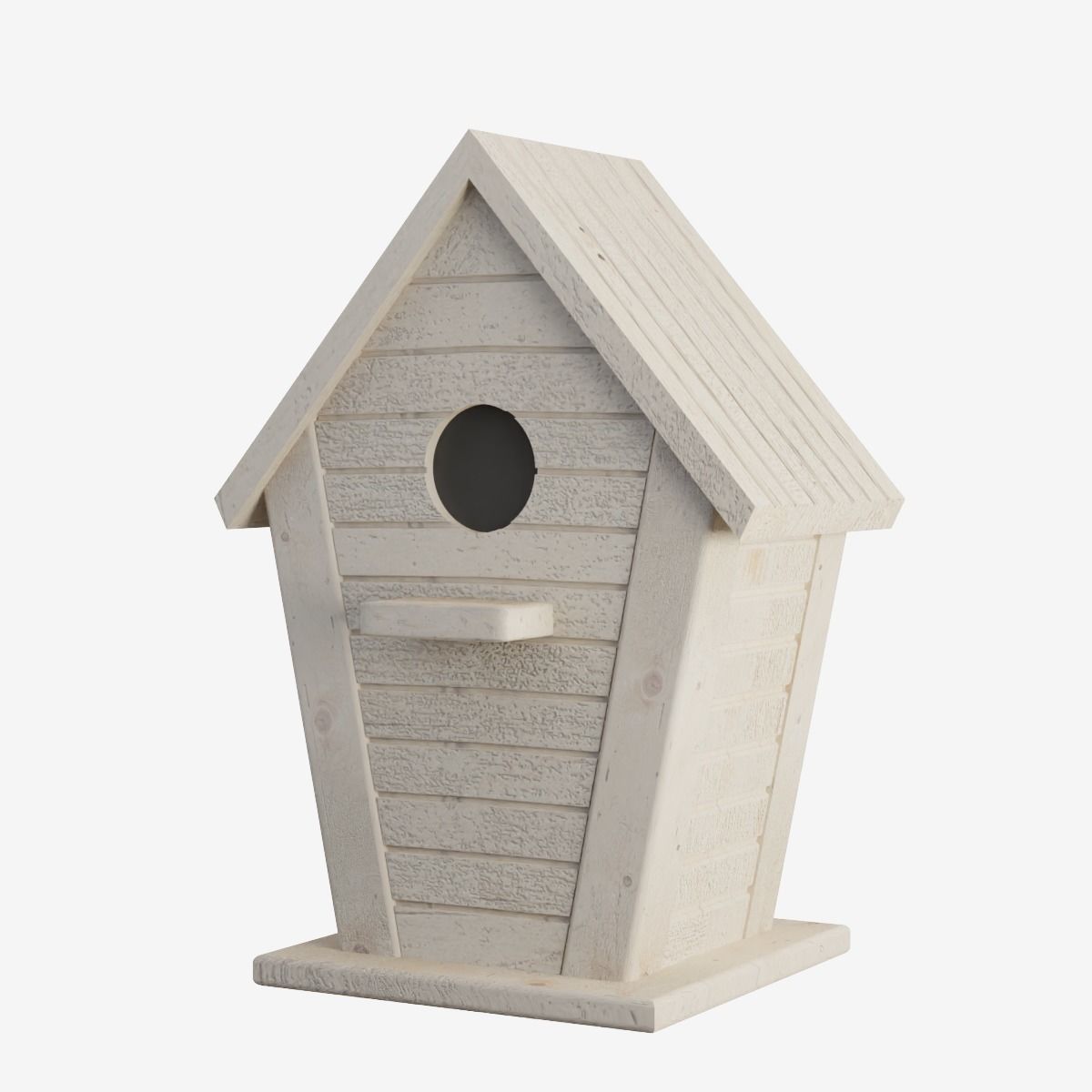 Wooden Birdhouse 02 Low-poly 3D model_4