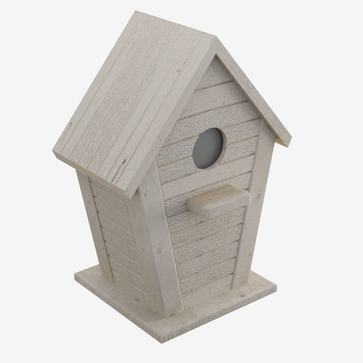 Wooden Birdhouse 02 Low-poly 3D model_8