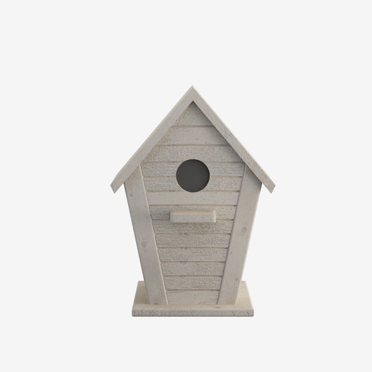 Wooden Birdhouse 02 Low-poly 3D model_1