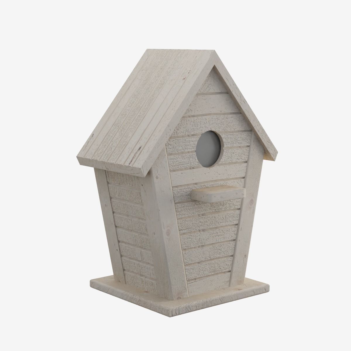 Wooden Birdhouse 02 Low-poly 3D model_3