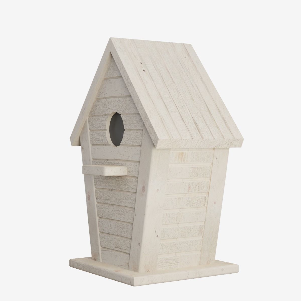 Wooden Birdhouse 02 Low-poly 3D model_6