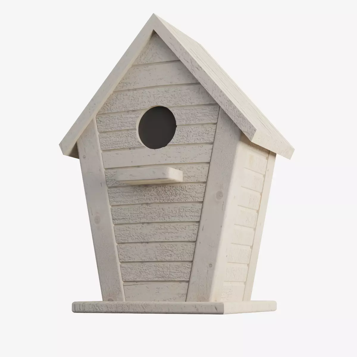 Wooden Birdhouse 02 Low-poly 3D model_0