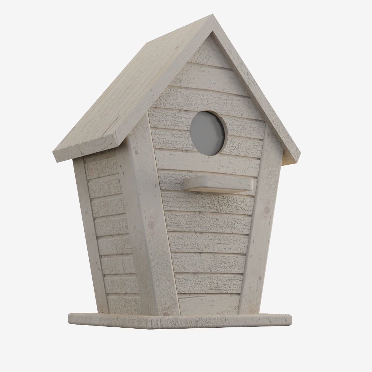 Wooden Birdhouse 02 Low-poly 3D model_5