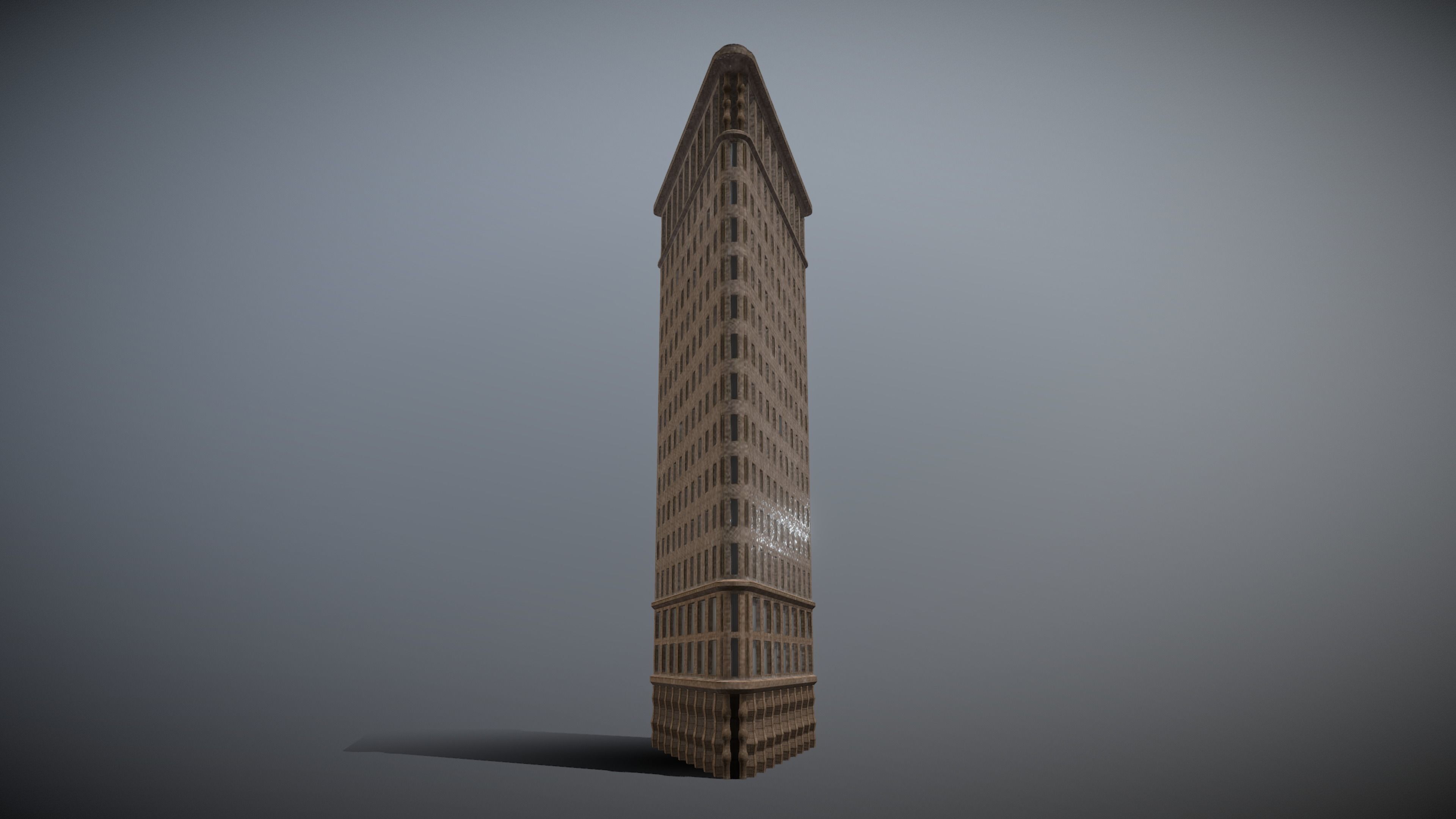 Flatiron Building Low-poly 3D model_2