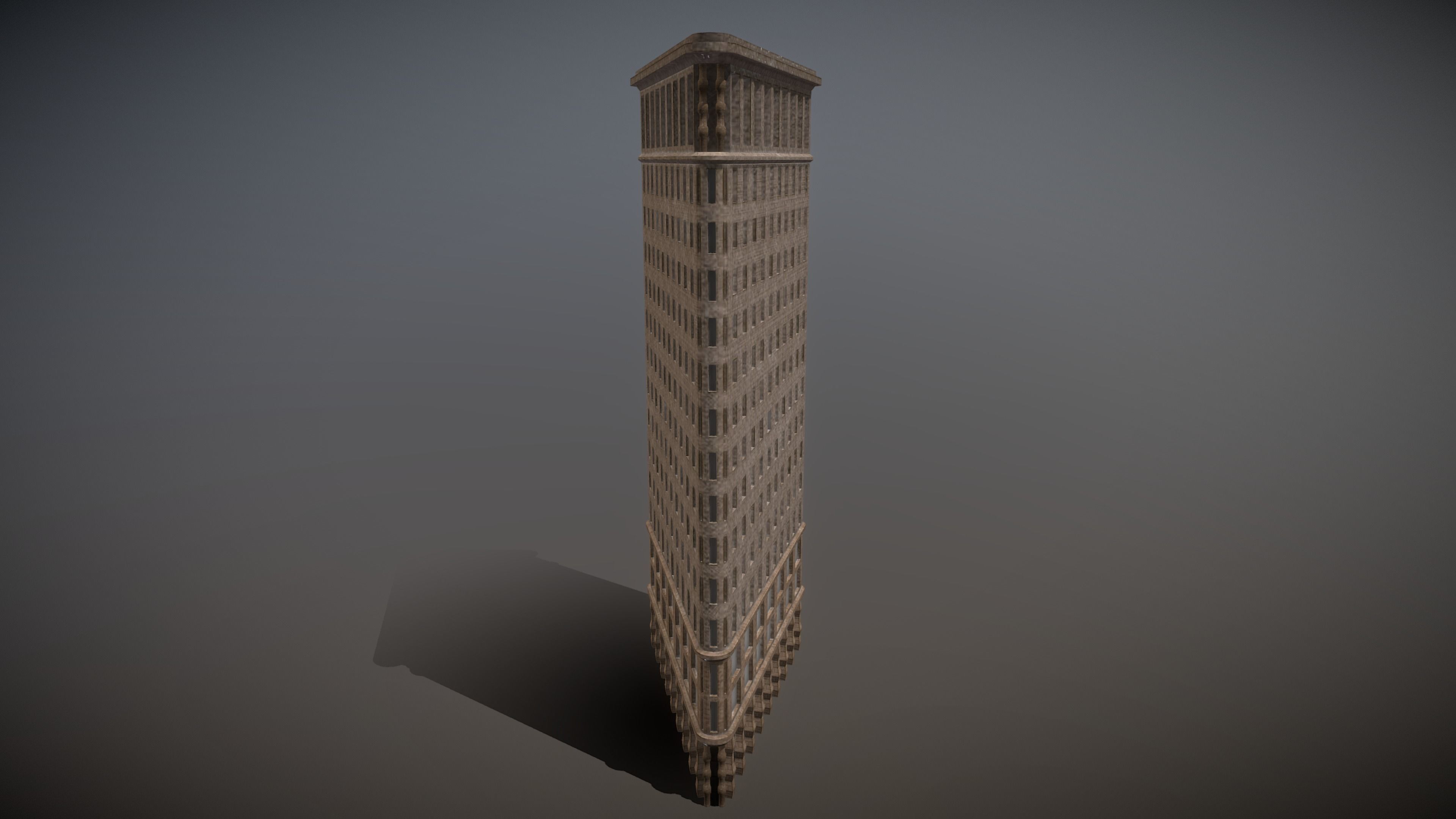 Flatiron Building Low-poly 3D model_3