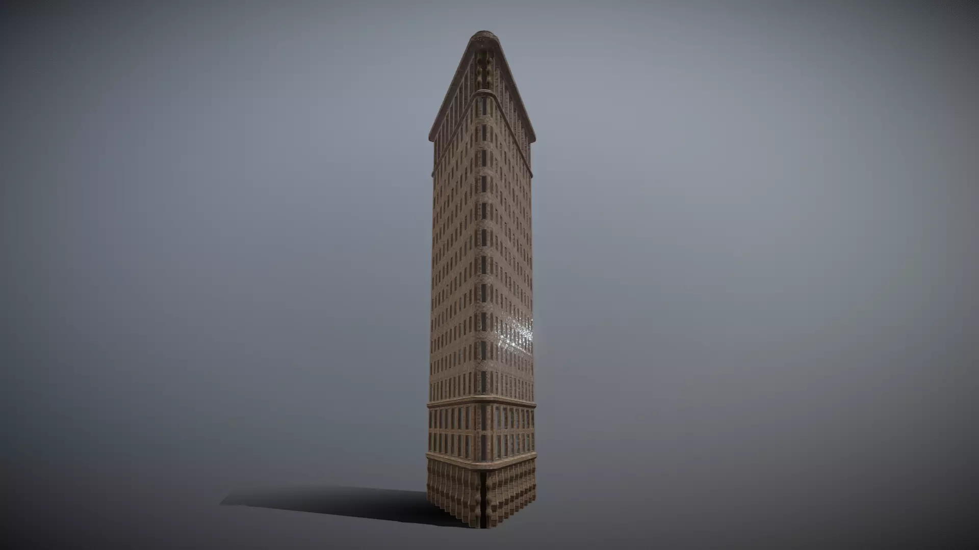 Flatiron Building Low-poly 3D model_0