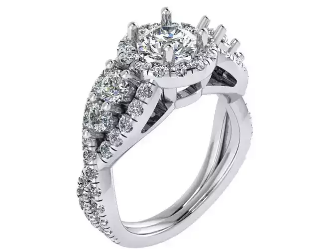 Marquise Diamond Ring 1850  3D print model