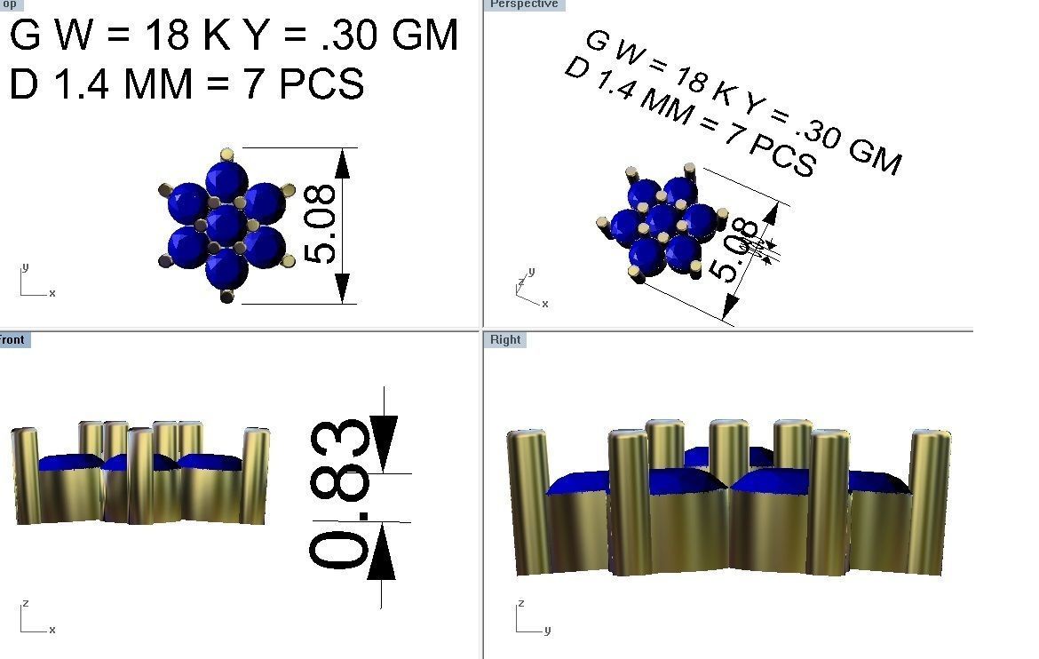 Nose pin - 173 3D print model_4