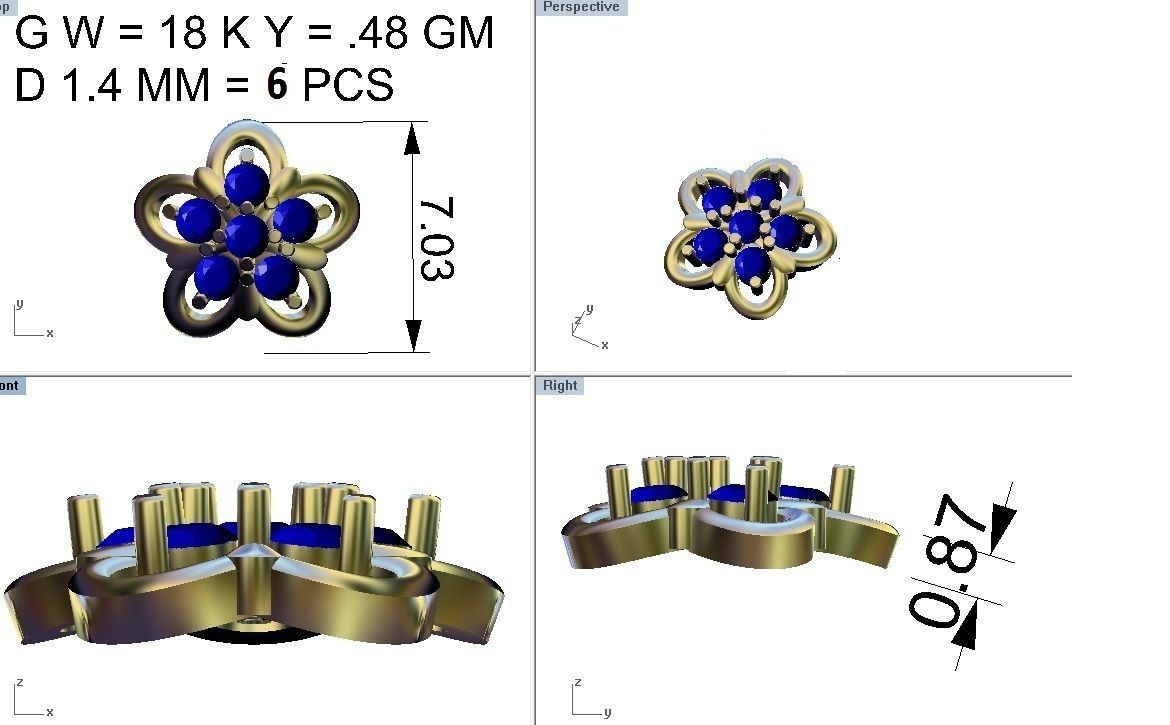 Nose pin - 171 3D print model_4