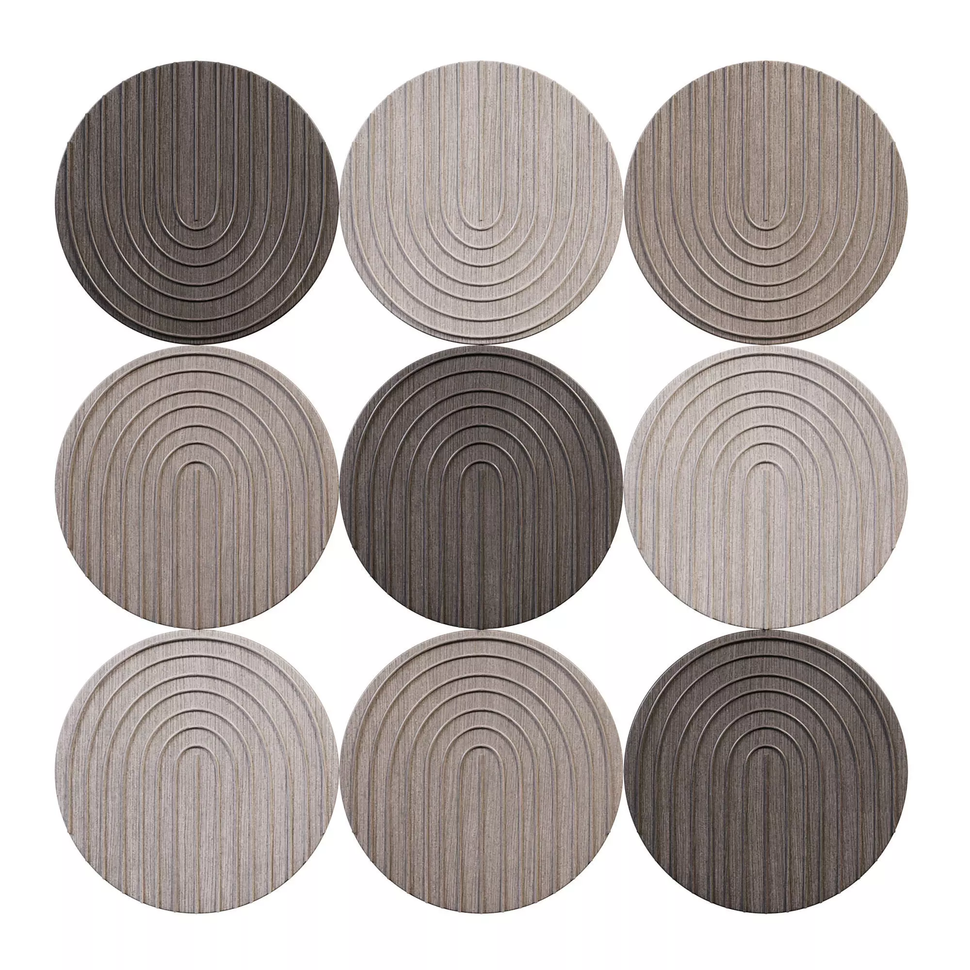 Steelside plates wall decor 3D model