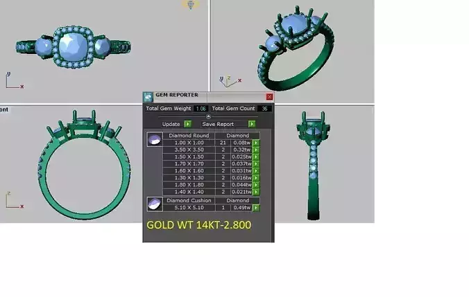 cushion halo 3 stone engagement ring