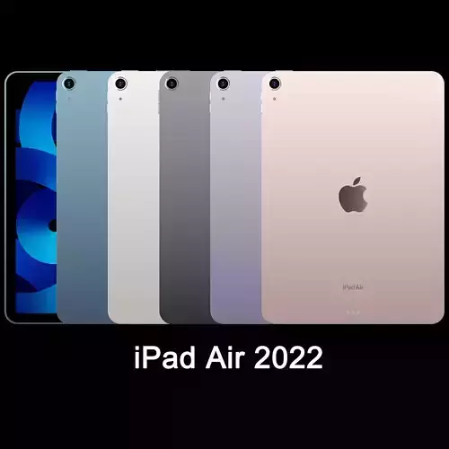 Apple iPad Air 2022 All Colors 3D model