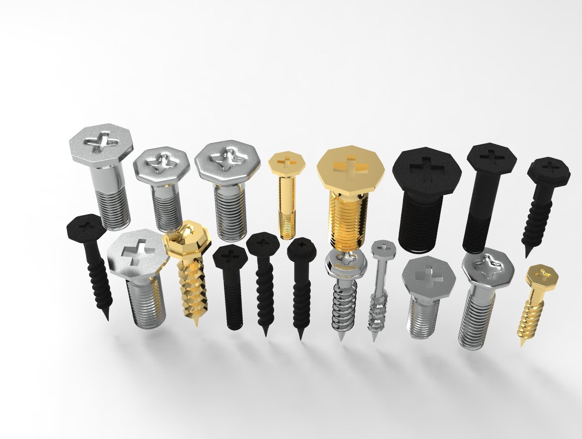 Screws Free 3D model_2